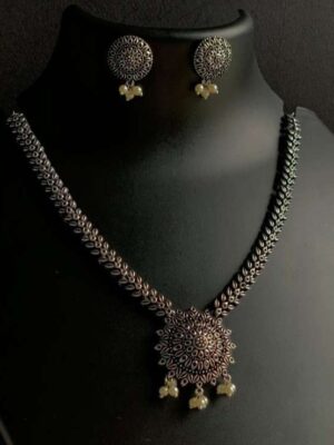 German-Silver-Necklace-with-earrings-72