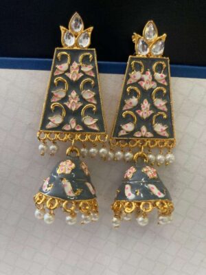 Meenakari-Jhumke-Studs