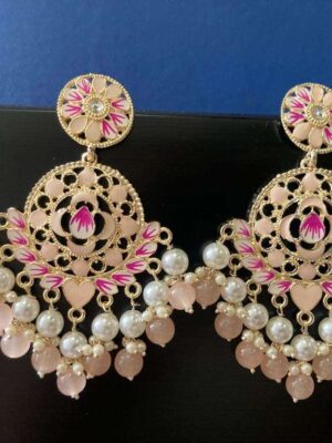 Meenakari with Pearl(Peach)