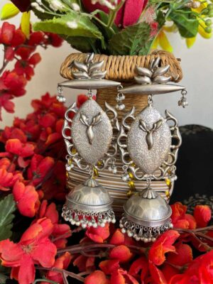 Long Fish-Cut Brass Jhumky 001