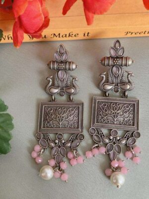 Antique Pink Beauteous Earrings 001