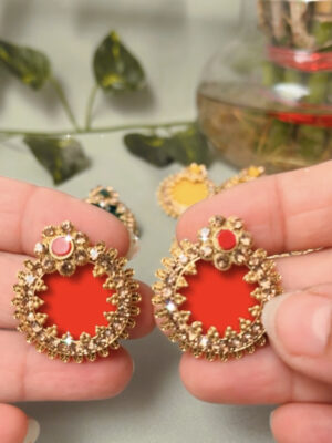 Crimson Red Velvet Rings