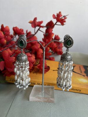 Emerald Jhalar Jhumky 001