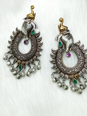 Dual Tone Elephas Earrings