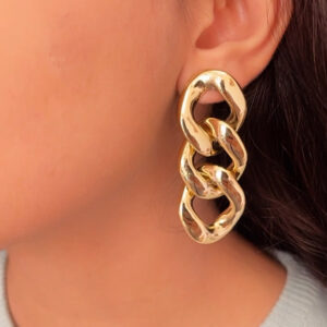 Twisted Triple Loop Korean Earrings-001