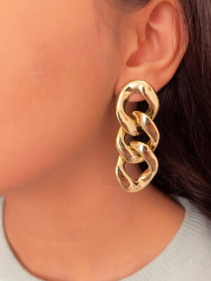 Twisted Triple Loop Korean Earrings-001