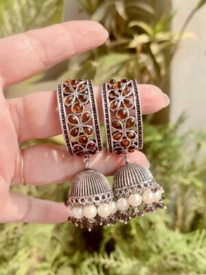 Diva_Pachi_Kundan_Hoop_Earrings_Chestnut