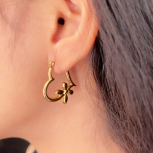 Korean HeartHoop Earrings Style 8-001