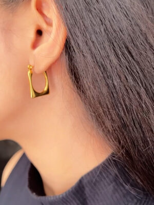 Korean Rectangular Hoop Earrings