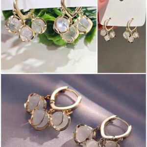 Snowdrop Korean Hoop Earrings