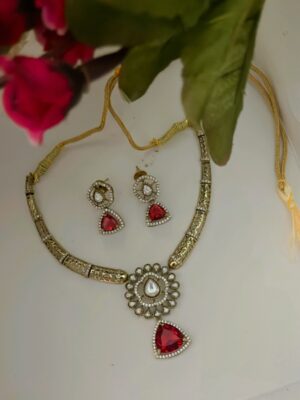 Ananya Ruby Hansli Necklace 002