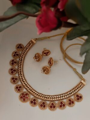 Narayani Ruby Necklace set 002