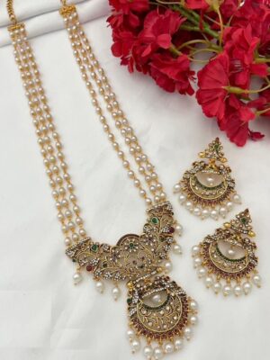 Rukmini Pearl Long Necklace