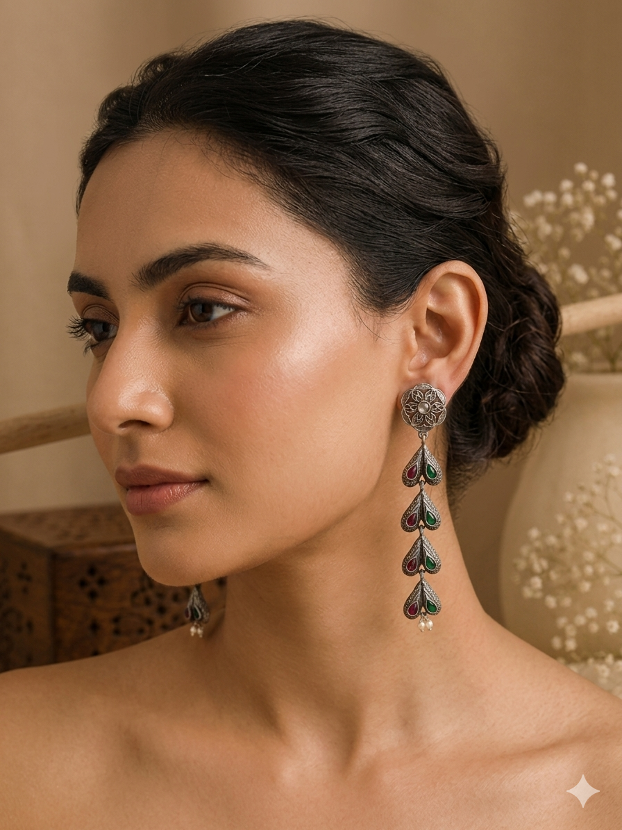 Iraaya Leaf Drops Earrings 002